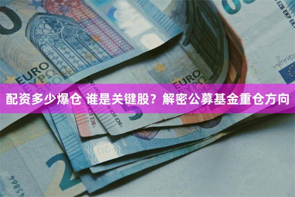 配资多少爆仓 谁是关键股？解密公募基金重仓方向