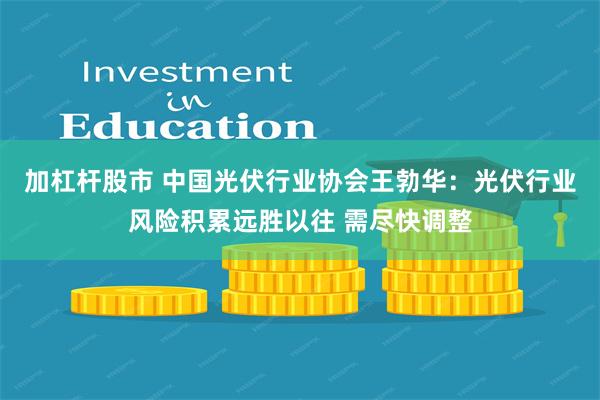 加杠杆股市 中国光伏行业协会王勃华：光伏行业风险积累远胜以往 需尽快调整