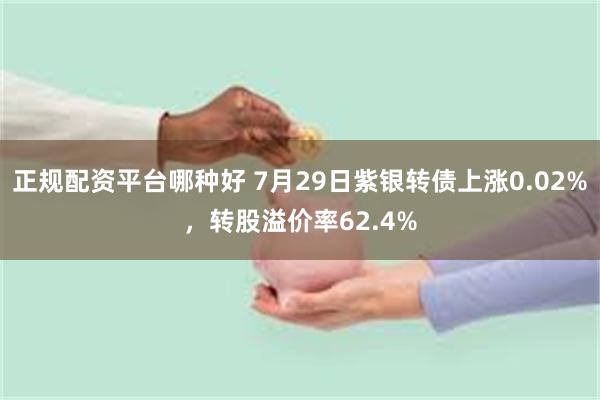 正规配资平台哪种好 7月29日紫银转债上涨0.02%，转股溢价率62.4%