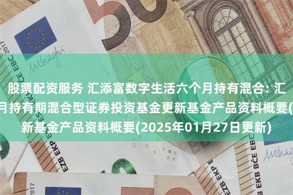 股票配资服务 汇添富数字生活六个月持有混合: 汇添富数字生活主题六个月持有期混合型证券投资基金更新基金产品资料概要(2025年01月27日更新)